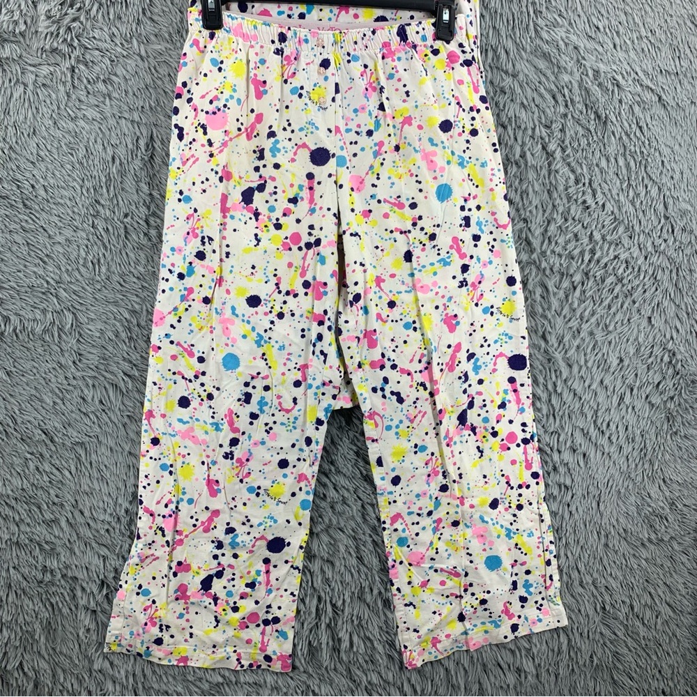 Victorias Secret Pajama Set Color Splash AFTER PARTY Flannel Womens Medium Rare - Picture 6 of 12